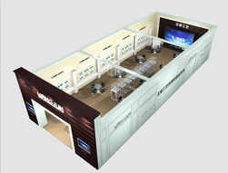 油漆展柜定做 日朗展览展示设计工厂